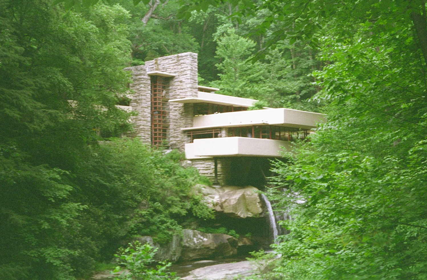[Fallingwater from southwest lookout]