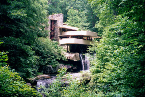 [Fallingwater from southwest lookout]