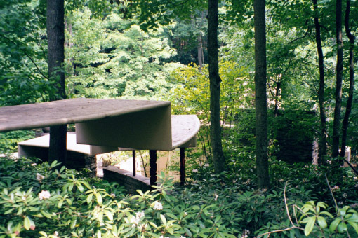 [Fallingwater: Covered walk from main house to guest house]