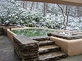 Winter picture of Fallingwater guest house plunge pool