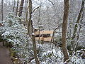 Winter picture of west side of Fallingwater house